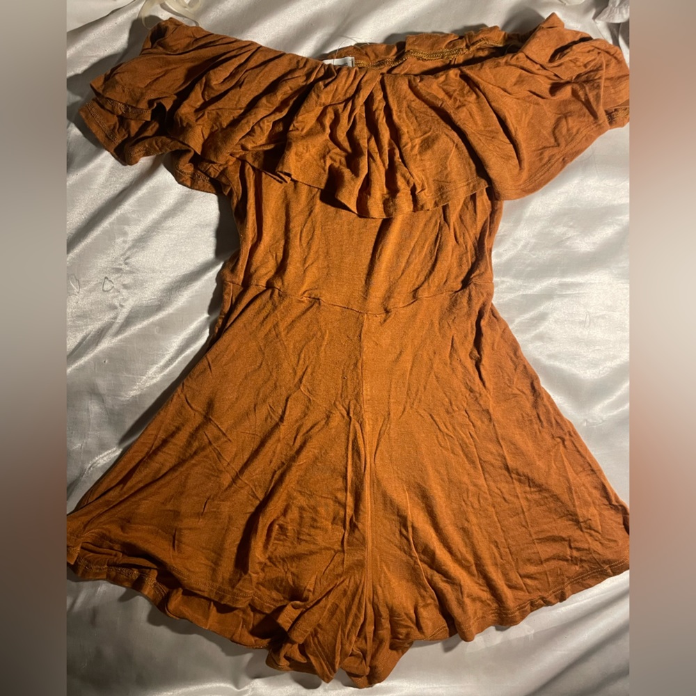 Ruffled Off-shoulder Romper